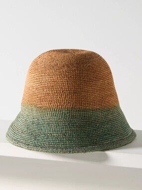 Wyeth Dip-Dye Raffia Bucket Hat